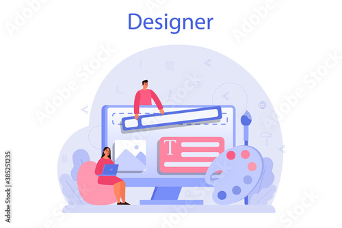 Design concept. Graphic, web, printing design. Digital drawing