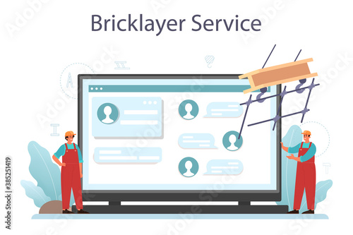 Fitter or installer online service or platform. Industrial builder