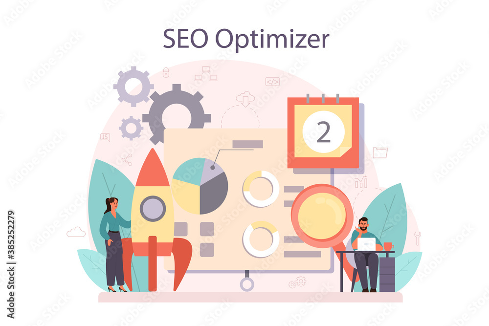 SEO optimizer concept. Idea of search engine optimization