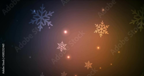 4K looping dark pink, yellow video sample in carnival style. Colorful fashion clip with gradient stars, snowflakes. Slideshow for mobile apps. 4096 x 2160, 30 fps.