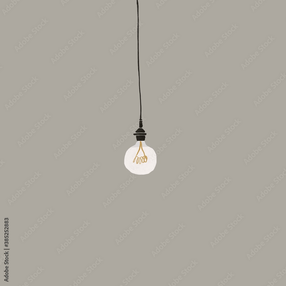 上からつるされた電球
上からつるされた電球