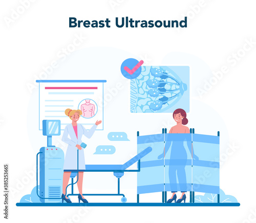 Mammologist concept. Consultation with doctor about breast