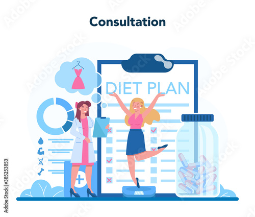 Nutritionist concept. Nutrition therapy with healthy food