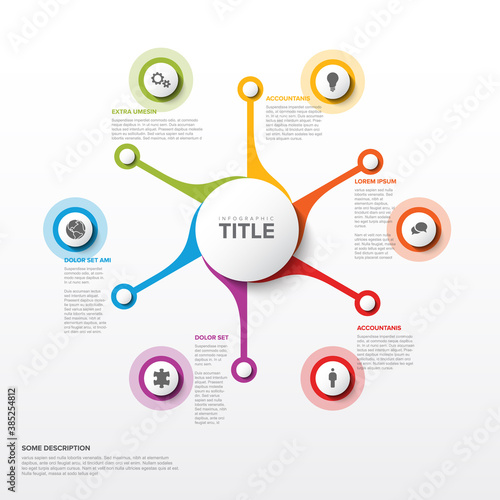 Multipurpose Infographic template with six elements