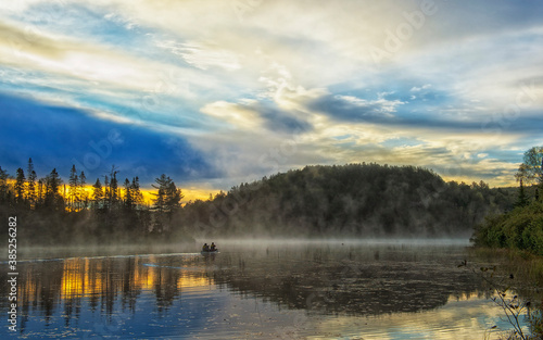 Mist over the lake at dawn