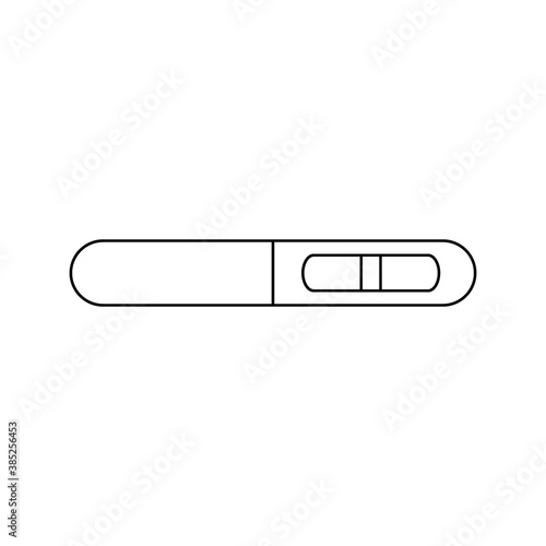 Pregnant test line icon. Pregnancy test with positive result line symbol. Vector isolated on the white background