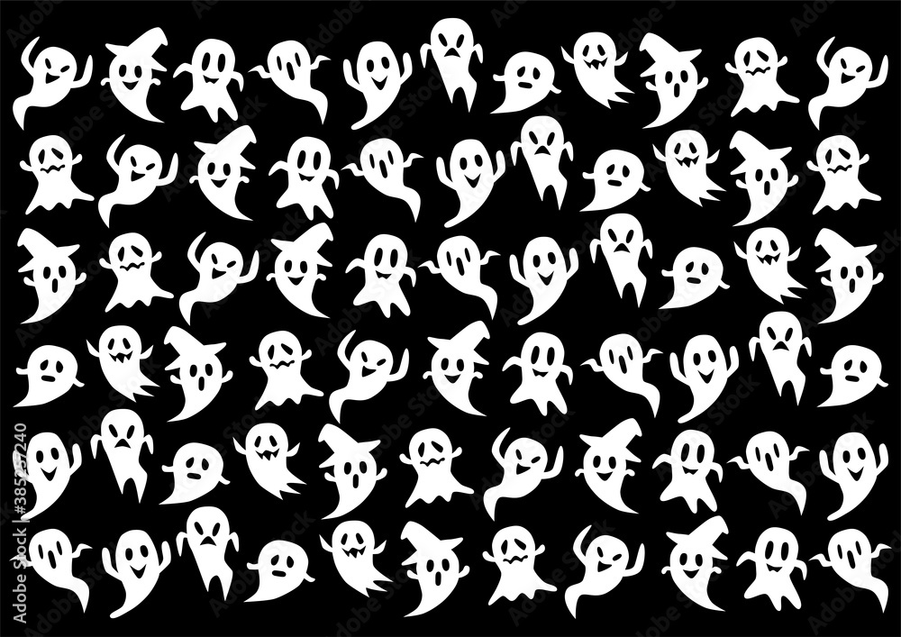 ハロウィンのおばけ模様のイラスト Stock ベクター Adobe Stock ハロウィンのおばけ模様のイラスト Stock ベクター Adobe Stock