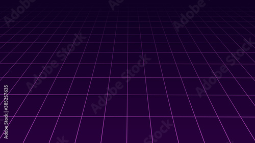 Vector perspective grid. Detailed lines forming an abstract background © Columbus