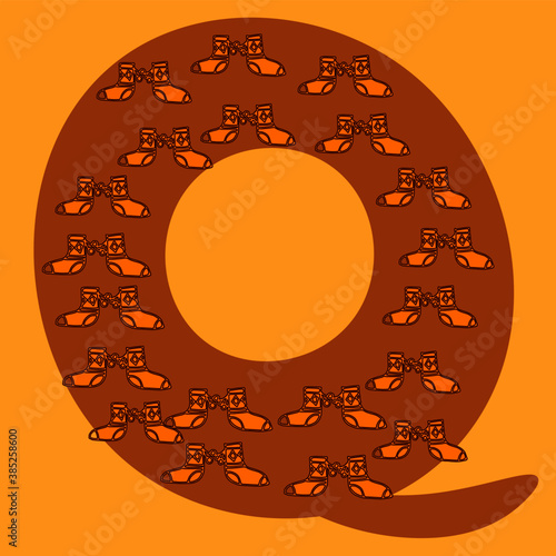 
alphabet English letter Q vector illustration, alphabet letters, created exclusively by hand, knowledge, learning the letters of the English language, learn English quickly and easily, study