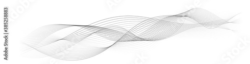 abstract vector wave lines on white background 