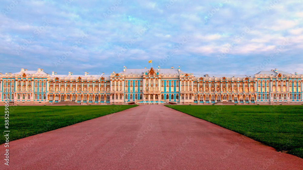 Catherine Palace in Tsarskoe Selo, Russia. Summer residence of Russian Emperors.