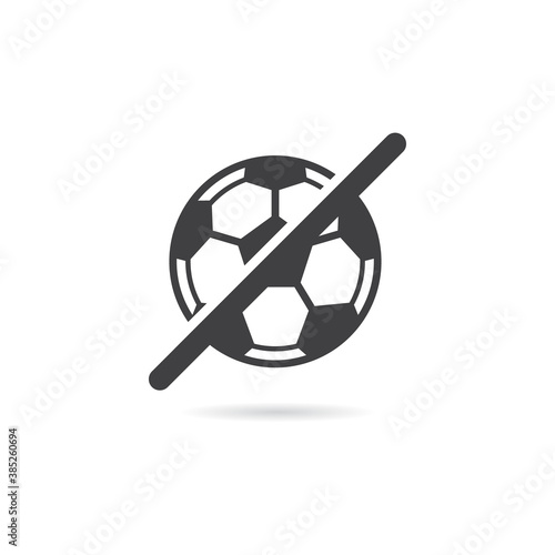 Vector Isolated No Soccer or No Football Icon