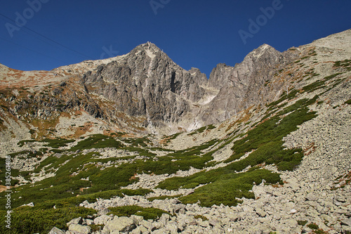 View on Lomnicky stit mountain in high Tatras, Slovakia, Europe © Tom