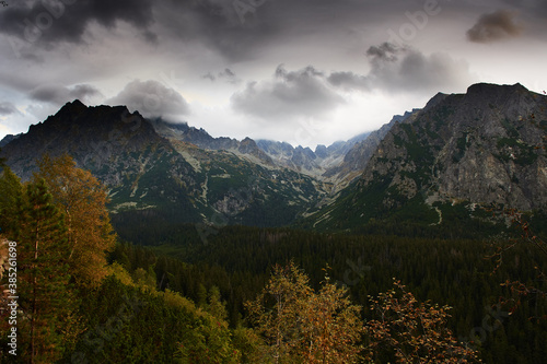 View on wild nature in amazing high Tatras, Slovakia, Europe