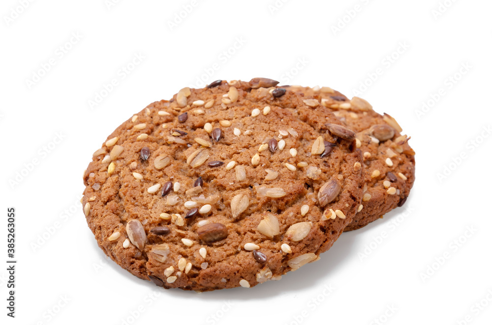 oatmeal cookies sprinkled with cereal grains oatmeal cookies sprinkled with cereal grains