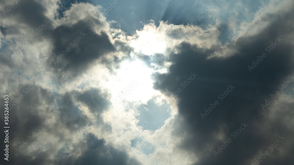 Ray of light from sky, for motivation background