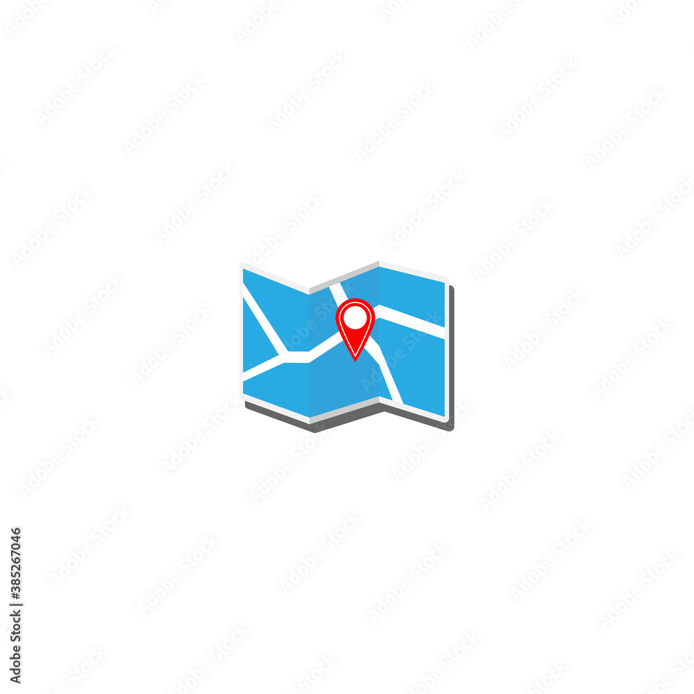 Map with location. map label on a white background in color. Vector EPS10 Map with location. map label on a white background in color. Vector EPS10