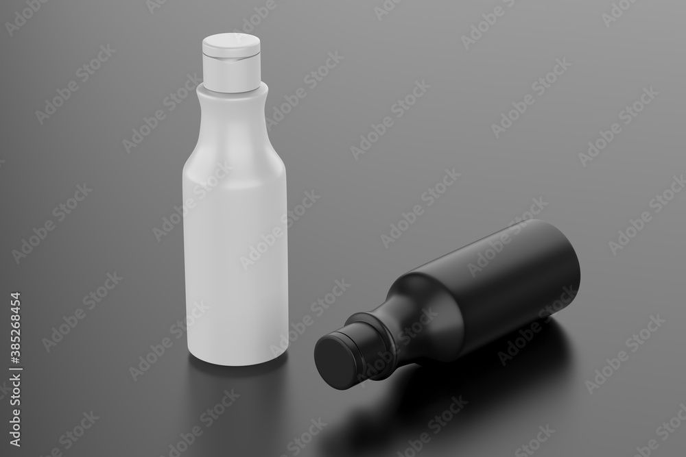 Blank cosmetic bottle for branding and mock up. 3d illustration Blank cosmetic bottle for branding and mock up. 3d illustration