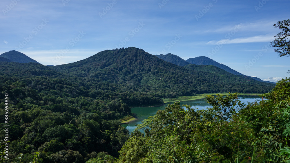 lake and mountains