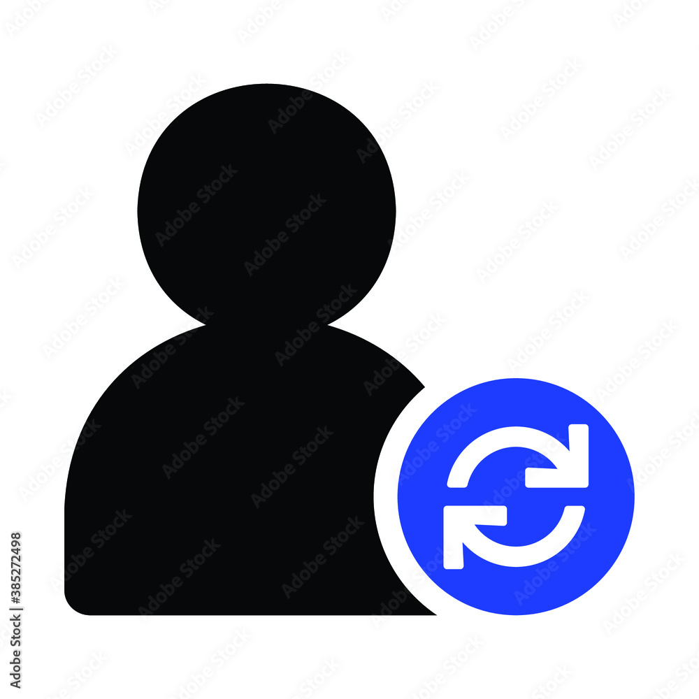 Refresh Sync User Vector icon Refresh Sync User Vector icon
