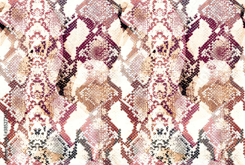 Brush Style Snake Skin Seamless Pattern Trendy Colors Elegant Animal Concept Design Fashion Material Dusty