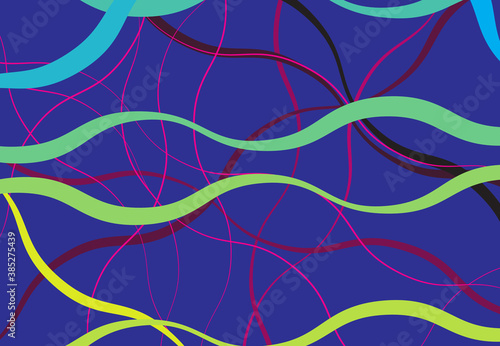 Squiggly, squiggle wavy, waving random lines abstract background, texture, pattern and backdrop. Curvy and curved lines, stripes abstract vector art.Flicker strips, streaks linear, lineal illustration