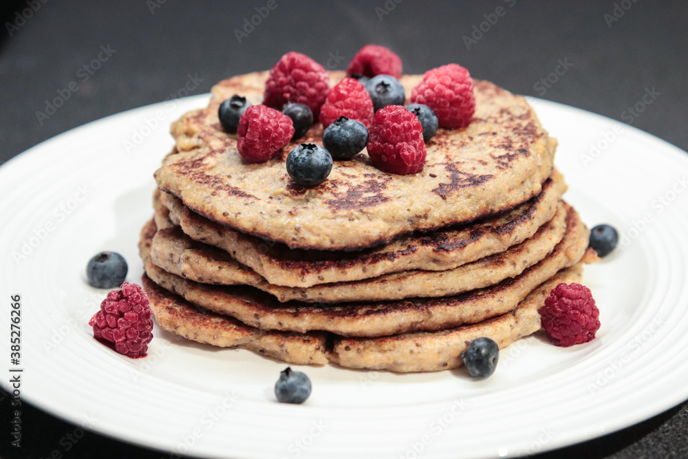 Lentil pancakes vegan breakfast