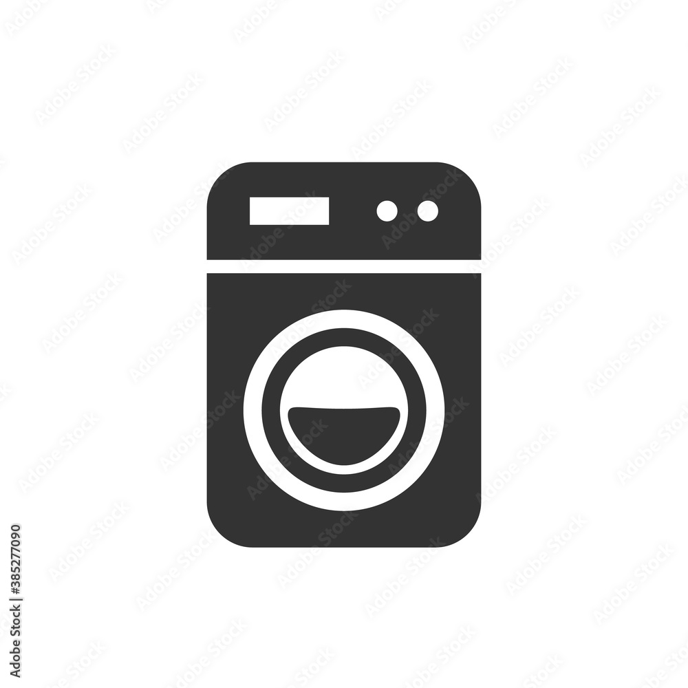 Washing machine flat icon. Vector sign. Washing machine flat icon. Vector sign.