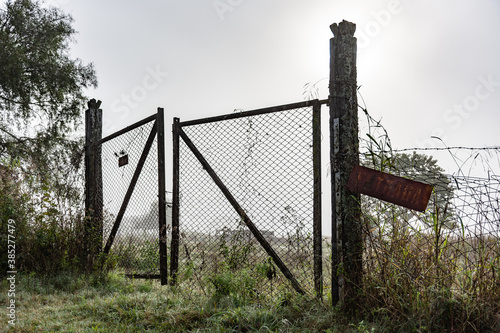 Gates of an abandoned factory