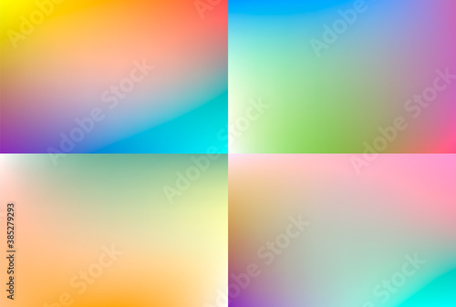Abstract colorful vector backgrounds set. Elements for your website or presentation. For Abstract Modern Screen Design For Mobile App. Vector Illustration © kasheev