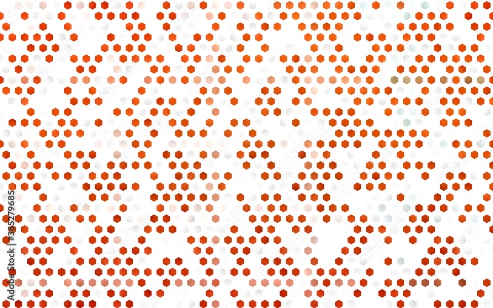 Light Orange vector backdrop with hexagons. Light Orange vector backdrop with hexagons.