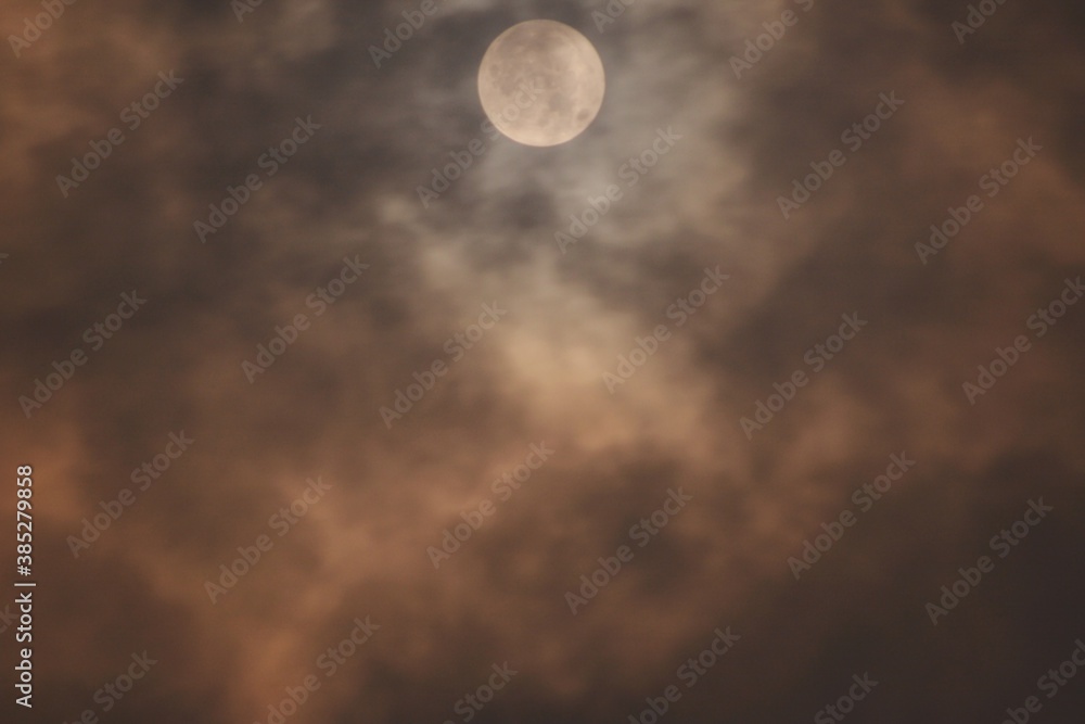 moon and clouds