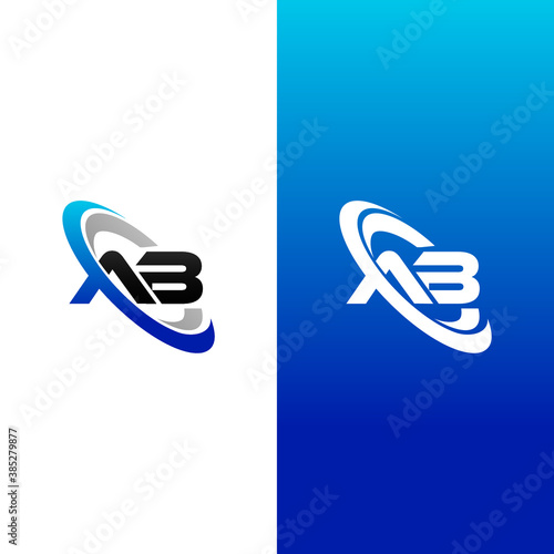 A B Logo. AB Letter Design Vector Template