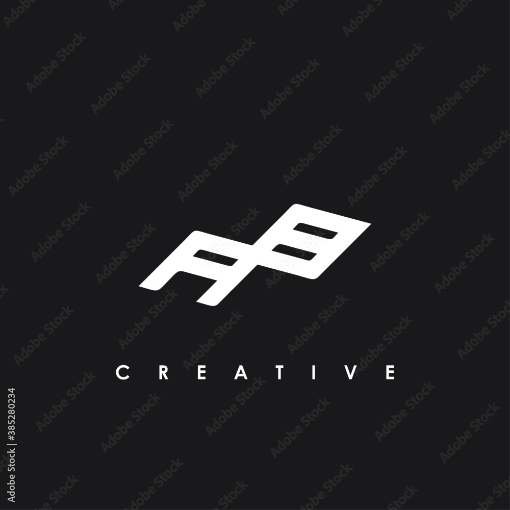A B Logo. AB Letter Design Vector Template A B Logo. AB Letter Design Vector Template