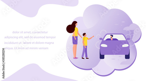 People car Taxi service City transportation Vector