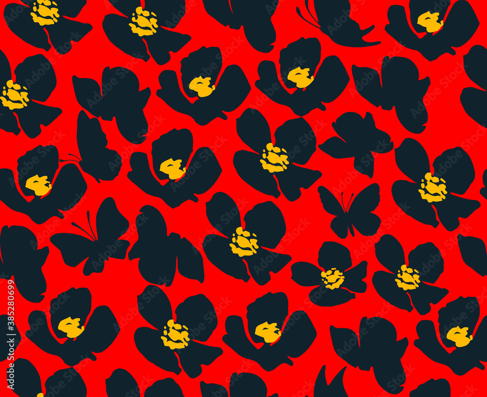 Florals and Butterfly Silhouettes Minimal Elegant Pattern Trendy Bright Colors Simple Perfect Pattern Seamless Design for Your Fabric Prints Wrapping Papers Florals and Butterfly Silhouettes Minimal Elegant Pattern Trendy Bright Colors Simple Perfect Pattern Seamless Design for Your Fabric Prints Wrapping Papers