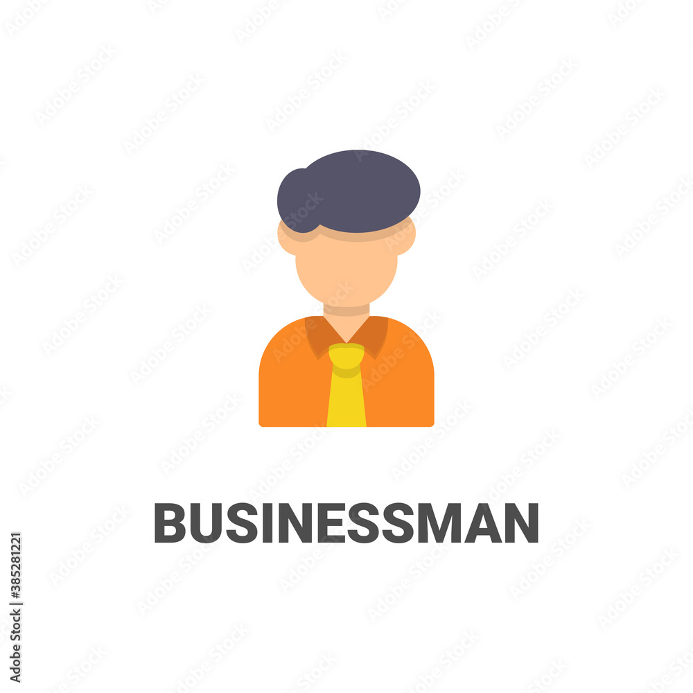 businessman vector icon from avatar collection. flat style illustration