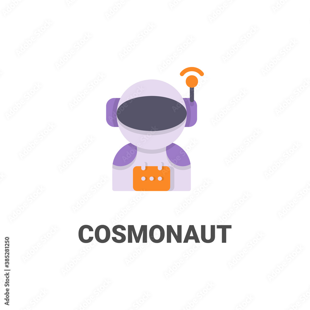 cosmonaut vector icon from avatar collection. flat style illustration