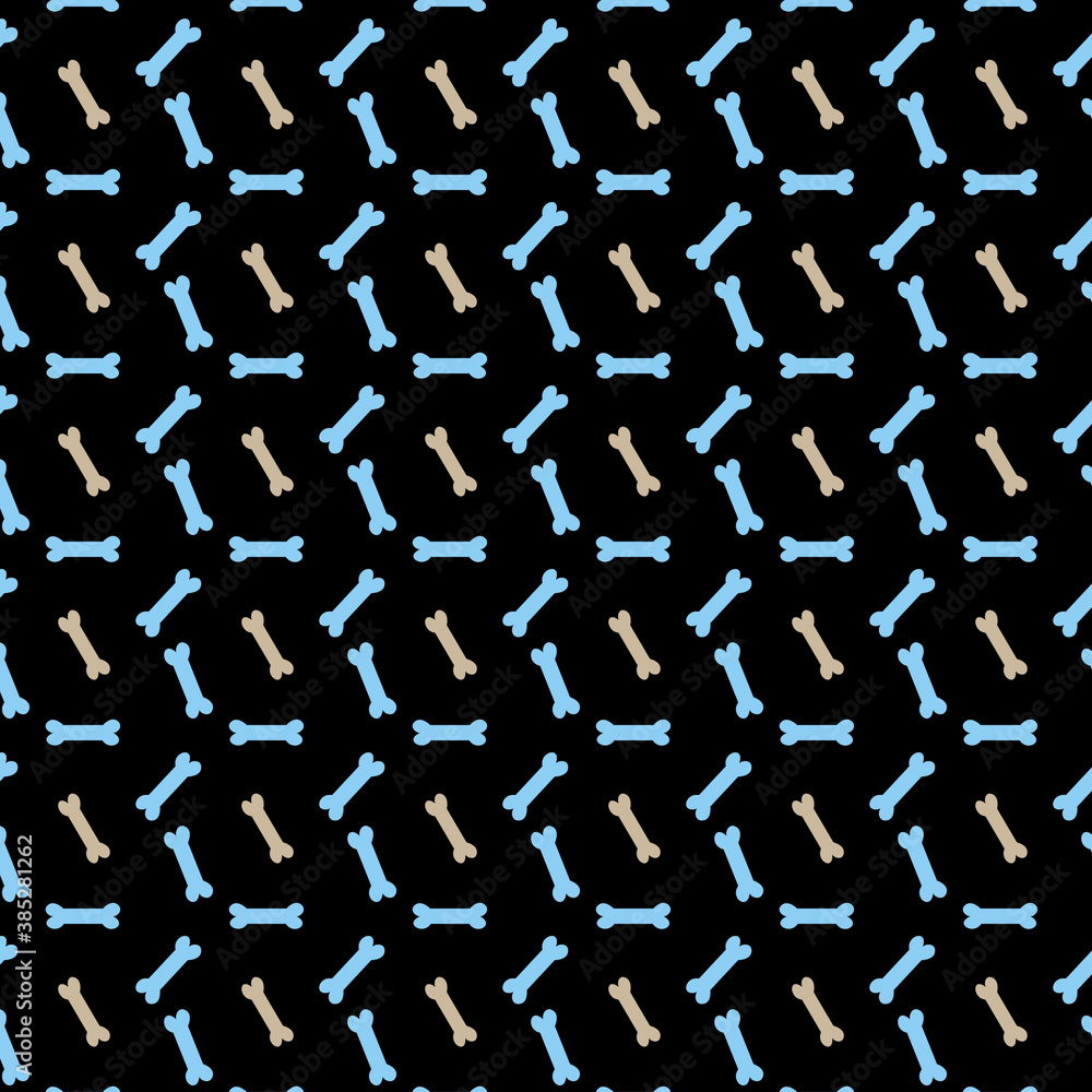 blue and cream bones on black background blue and cream bones on black background