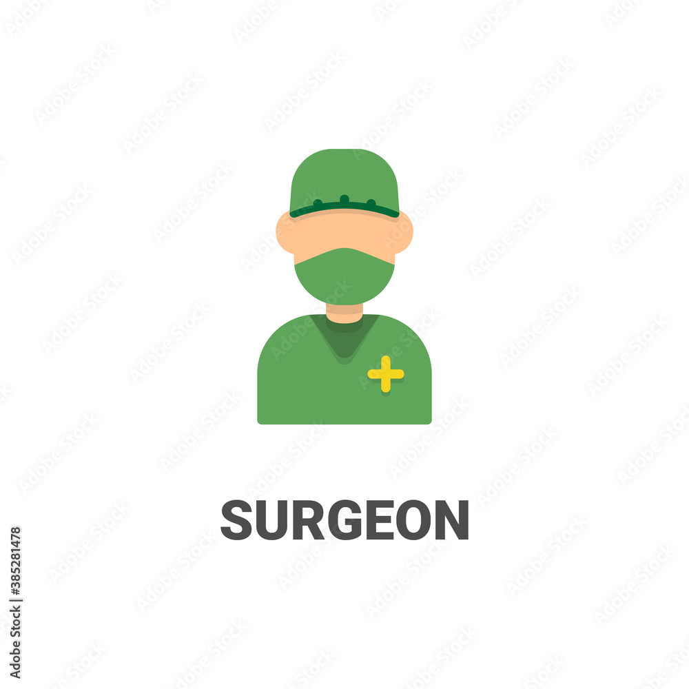 surgeon vector icon from avatar collection. flat style illustration