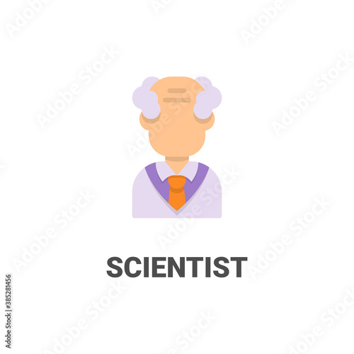 scientist vector icon from avatar collection. flat style illustration