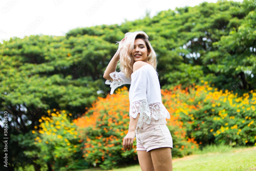 Freedome Happy young beautiful Woman Enjoying life at Nature park concept. Freedome Happy young beautiful Woman Enjoying life at Nature park concept.