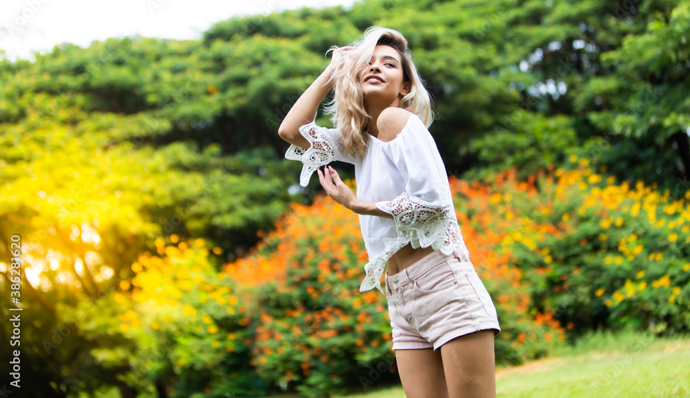 Freedome Happy young beautiful Woman Enjoying life at Nature park concept. Freedome Happy young beautiful Woman Enjoying life at Nature park concept.