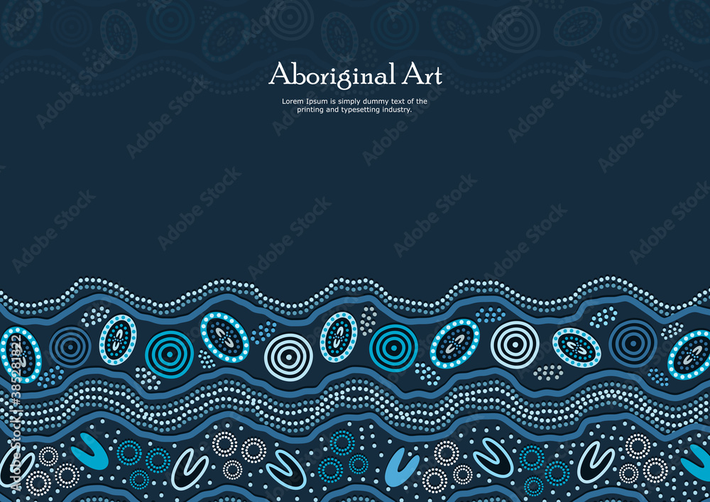 Aboriginal dot art banner background Aboriginal dot art banner background