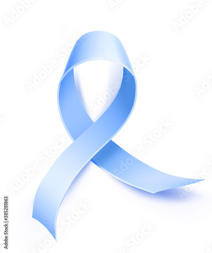 Vector diabetes day awareness symbol blue ribbon