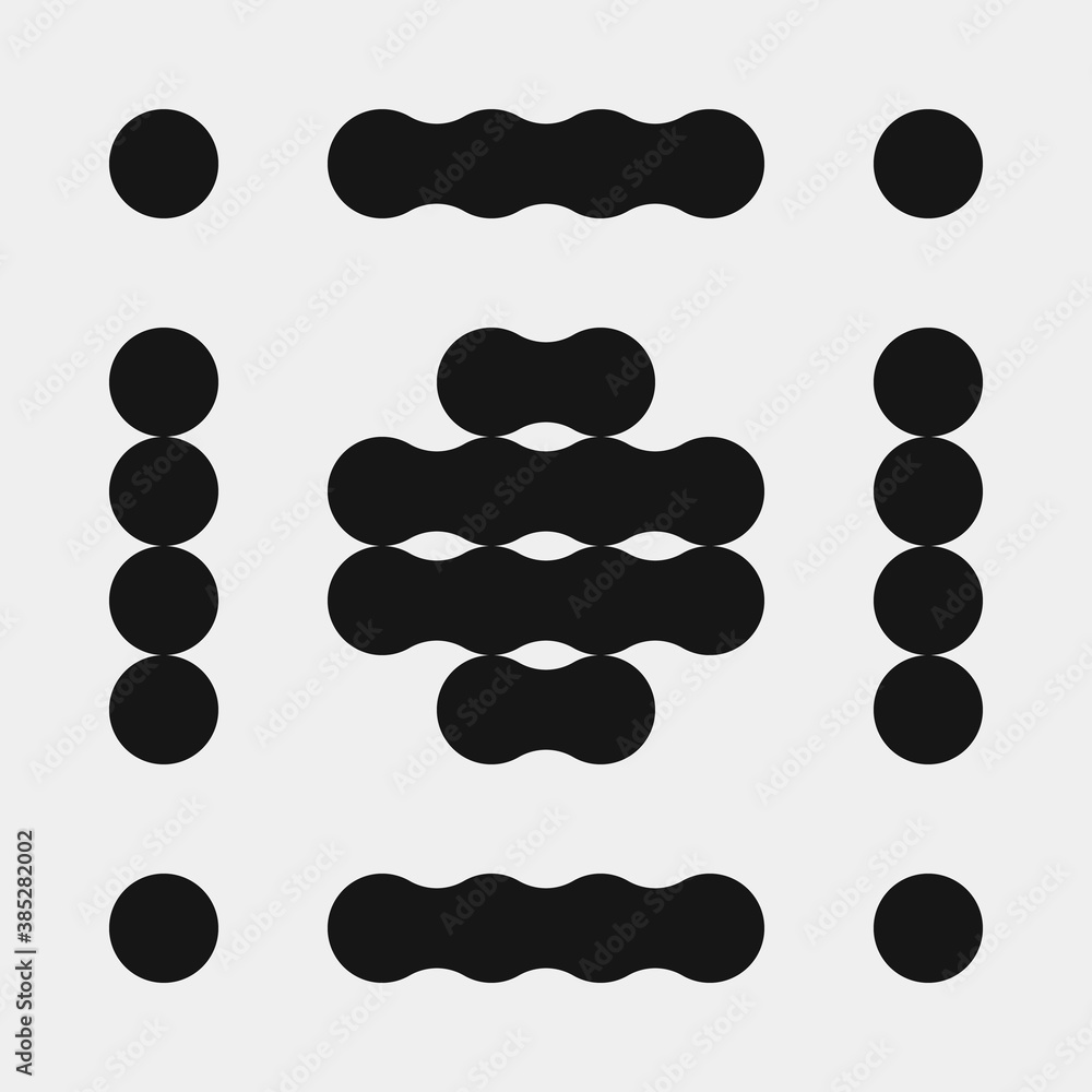 Abstract Cross Pattern Dots Logo generative computational art illustration Abstract Cross Pattern Dots Logo generative computational art illustration