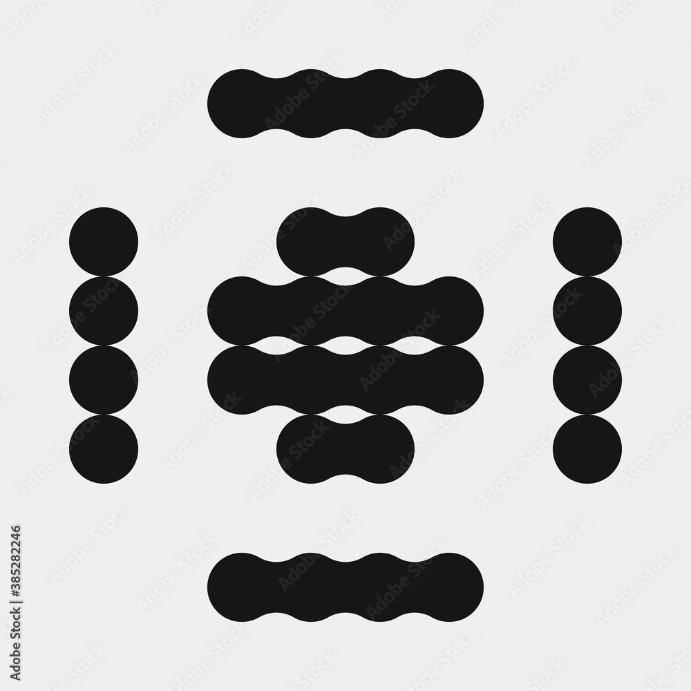 Abstract Cross Pattern Dots Logo generative computational art illustration Abstract Cross Pattern Dots Logo generative computational art illustration