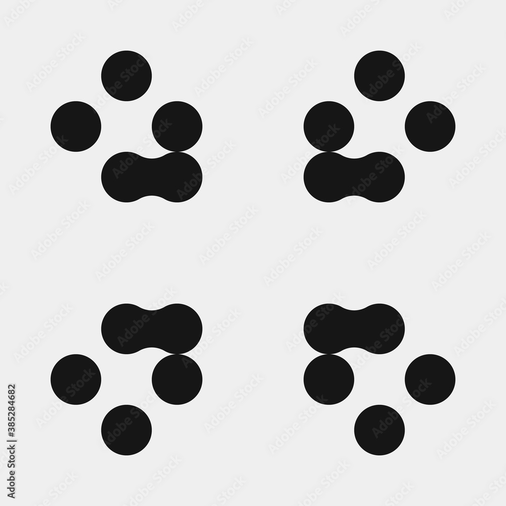 Fototapeta premium Abstract Cross Pattern Dots Logo generative computational art illustration