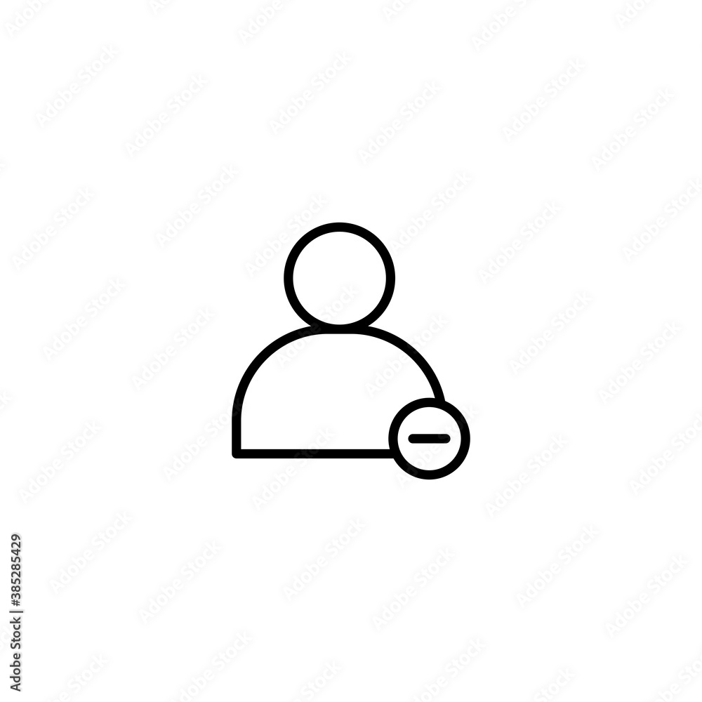 Remove user account icon for web vector Remove user account icon for web vector
