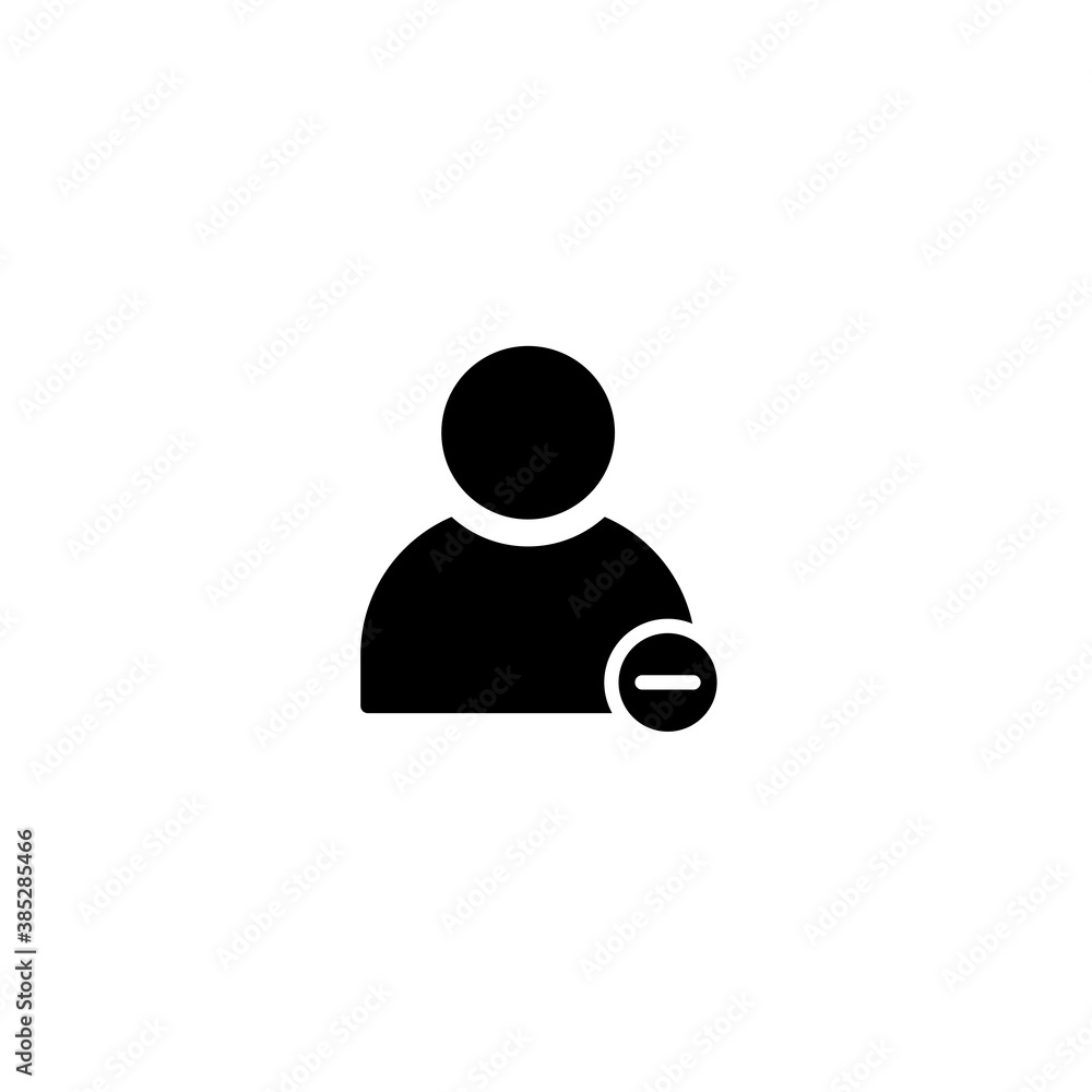 Remove user account icon for web vector Remove user account icon for web vector